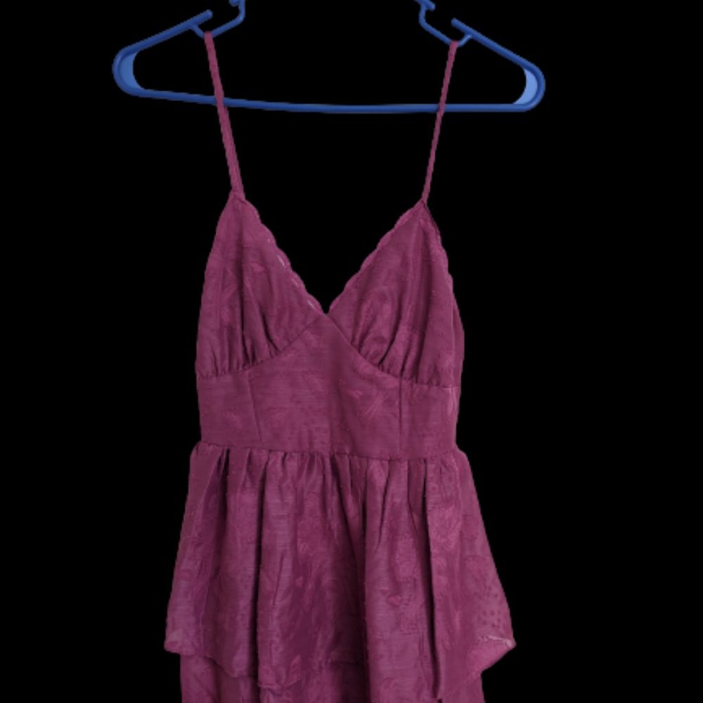 NWT Women's Juniors Wild Fable Plum Lined Lace Dress XS